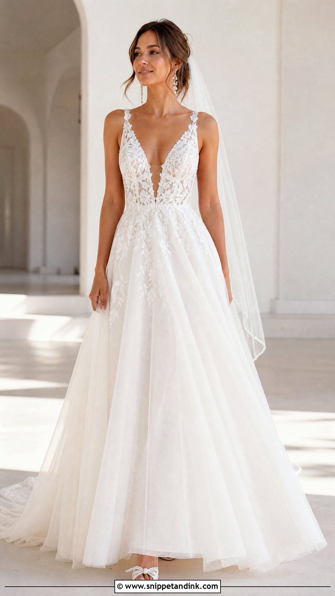Essense Of Australia Plunging Neckline Wedding Dress - Snippet and Ink - 25 Essence of Australia Wedding Dress Ideas