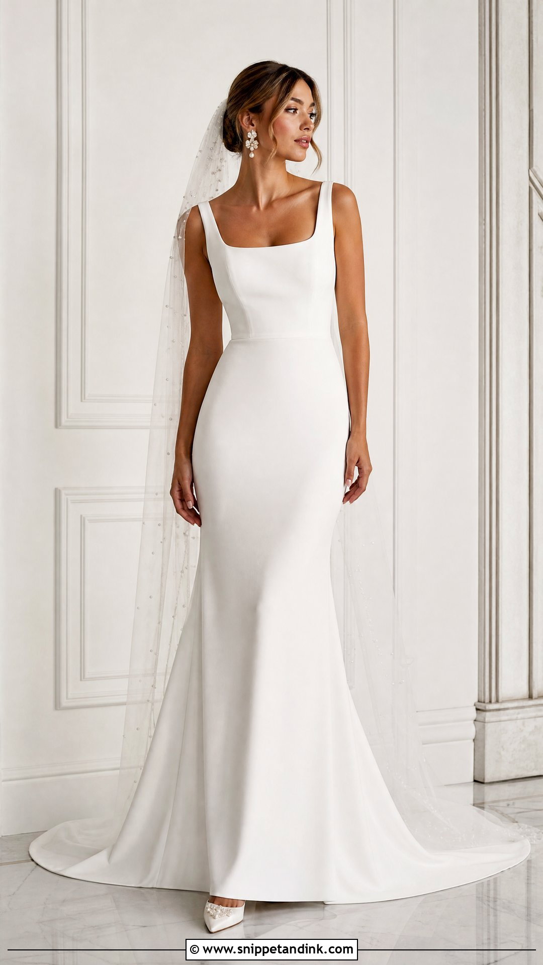 Essense Of Australia Simple Crepe Wedding Dress - Snippet and Ink - 25 Essence of Australia Wedding Dress Ideas