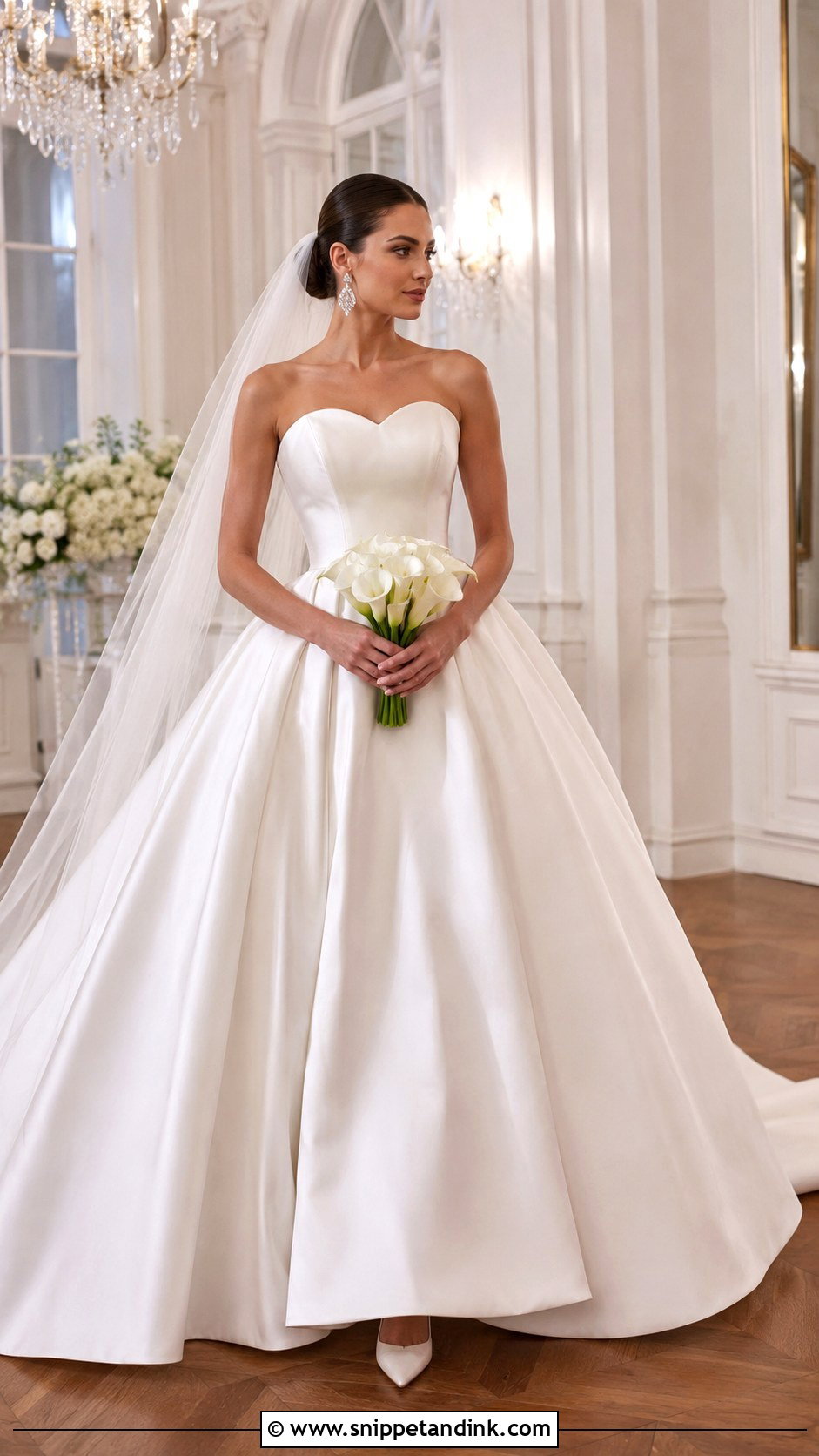 Essense Of Australia Strapless Satin Ballgown - Snippet and Ink - 20 Essense of Australia Wedding Dress Ideas