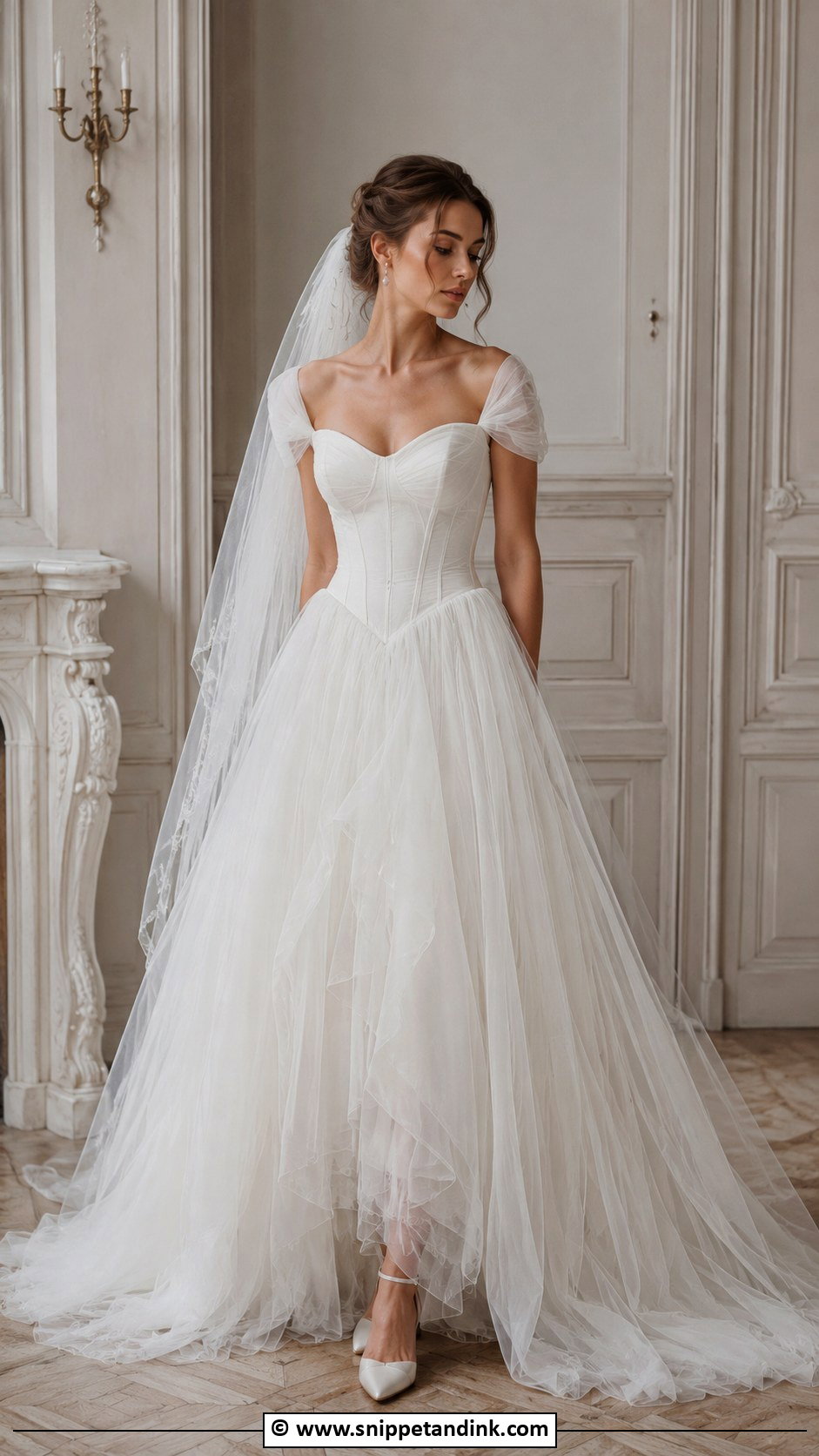 Ethereal Basque Waist Wedding Dress - Snippet and Ink - 30 Ethereal Wedding Dresses