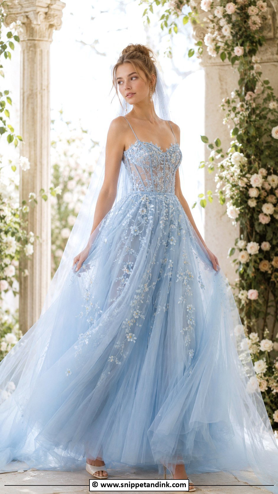 Ethereal Blue Wedding Dress - Snippet and Ink - 30 Ethereal Wedding Dresses