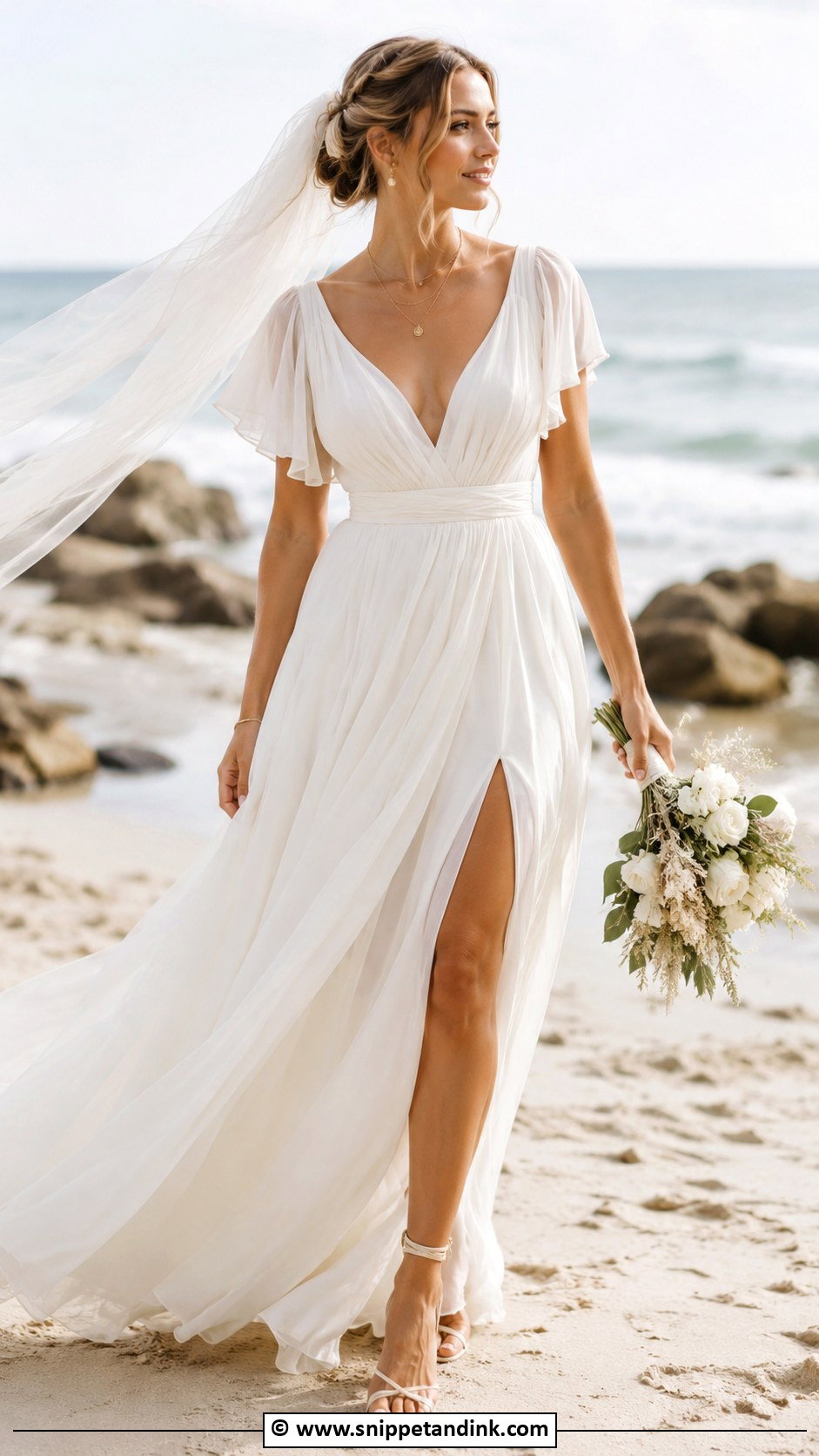 Ethereal Chiffon Wedding Dress - Snippet and Ink - 35 Whimsical Wedding Dress Ideas