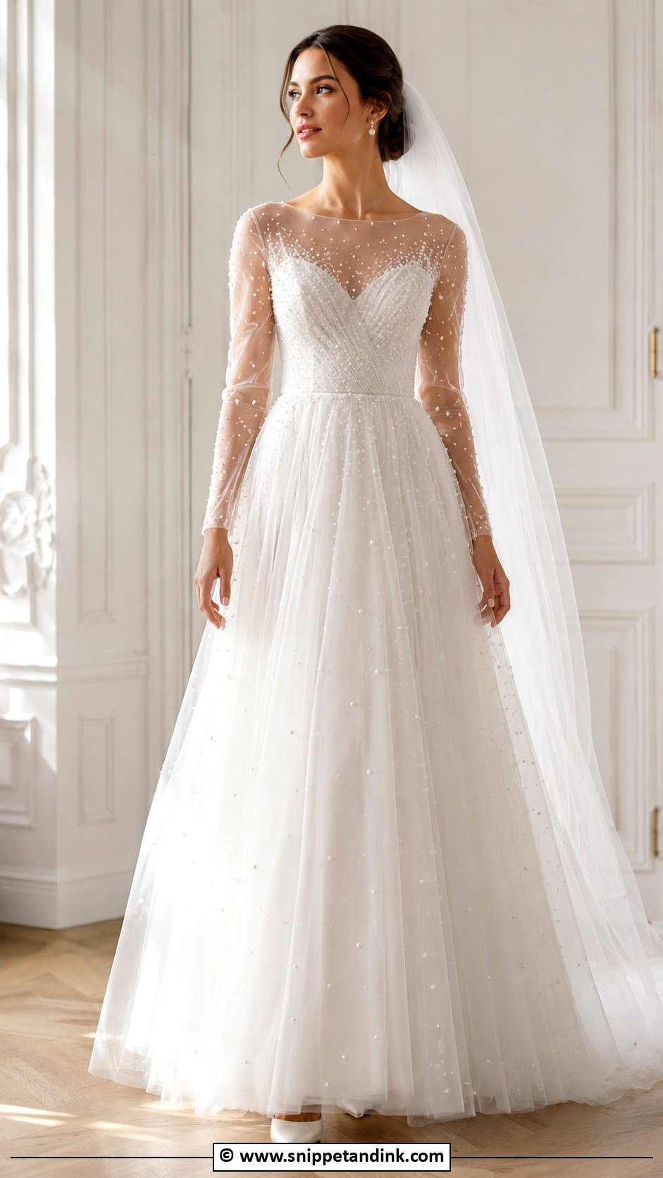 Ethereal Pearl Wedding Dress - Snippet and Ink - 30 Ethereal Wedding Dresses