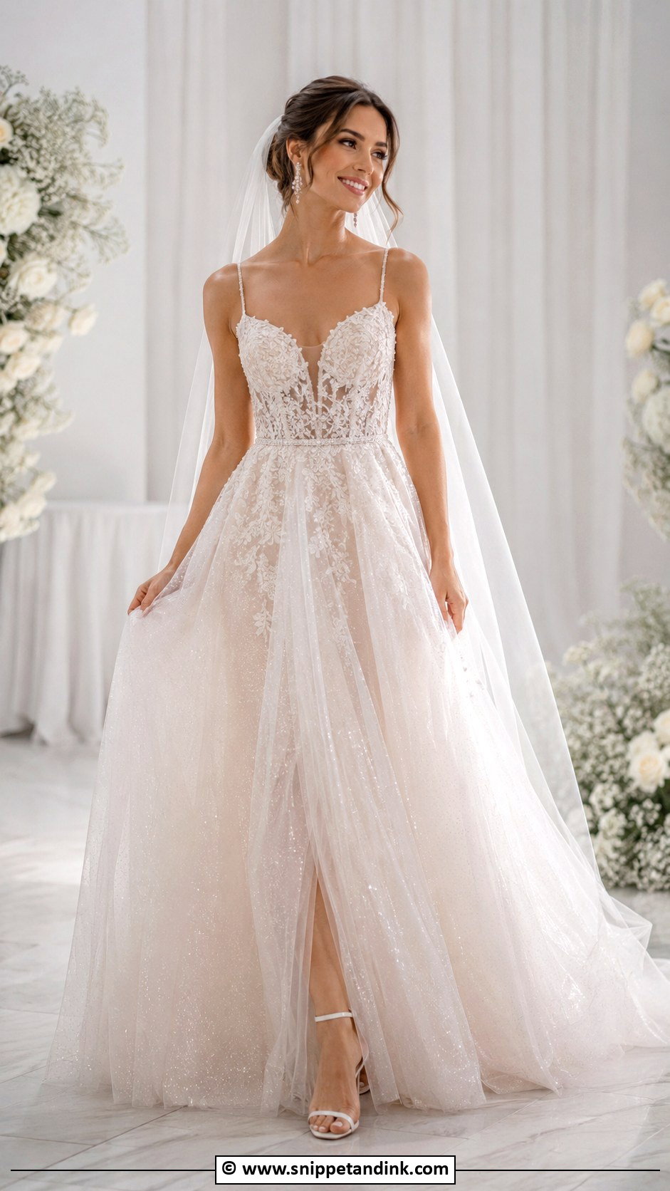 Ethereal Sparkle Tulle Wedding Dress - Snippet and Ink - 30 Ethereal Wedding Dresses