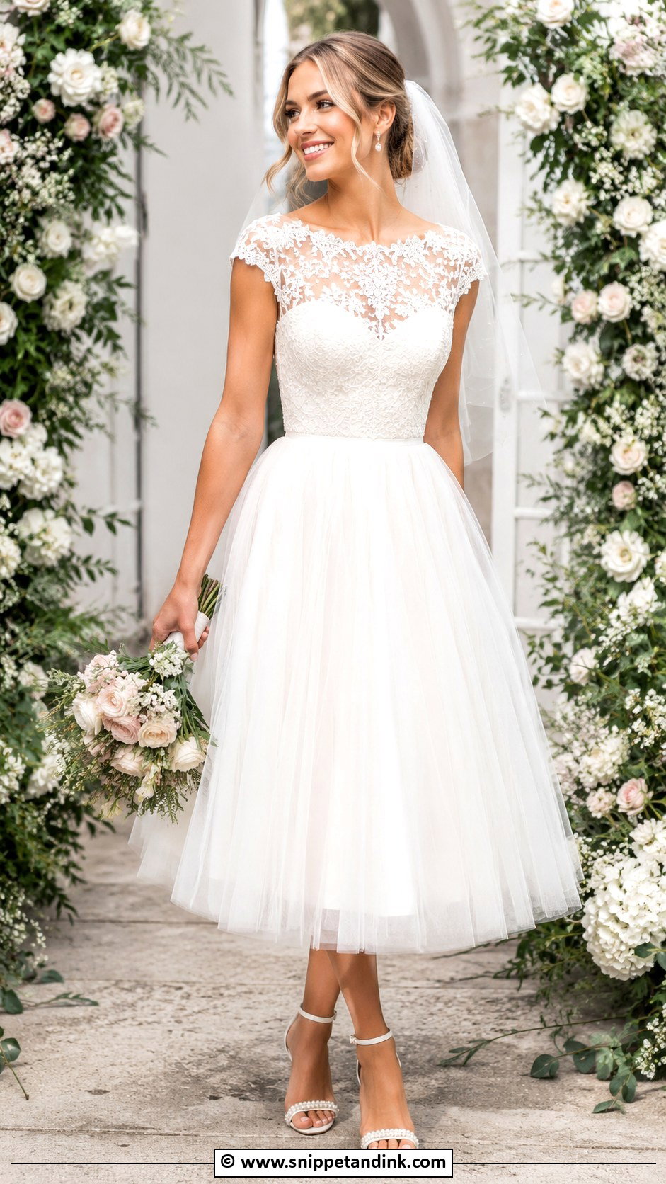 Ethereal Tea Length Wedding Dress - Snippet and Ink - 30 Ethereal Wedding Dresses