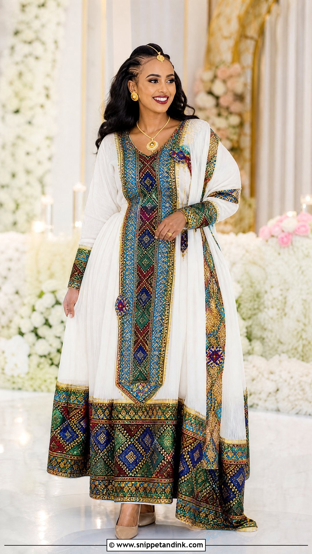 Ethiopian Colorful Wedding Dress - Snippet and Ink - 25 Ethiopian Wedding Dress Ideas