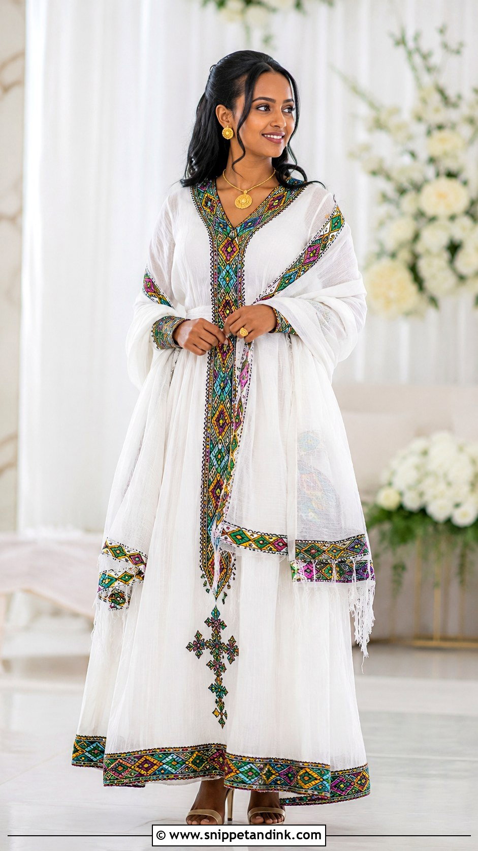 Ethiopian Habesha Kemis Wedding Dress - Snippet and Ink - 25 Traditional Dresses for Wedding