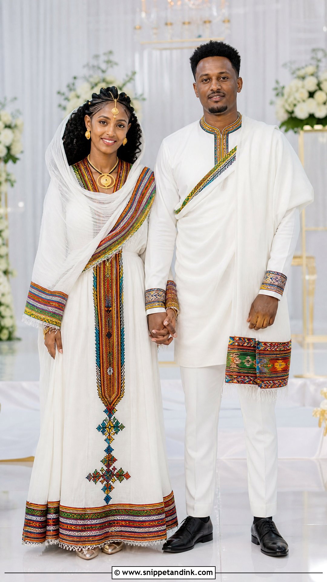 Ethiopian Habesha Kemis and Kaba Traditional Wedding Attire - Snippet and Ink - 20 Traditional Wedding Attire for Couples Ideas
