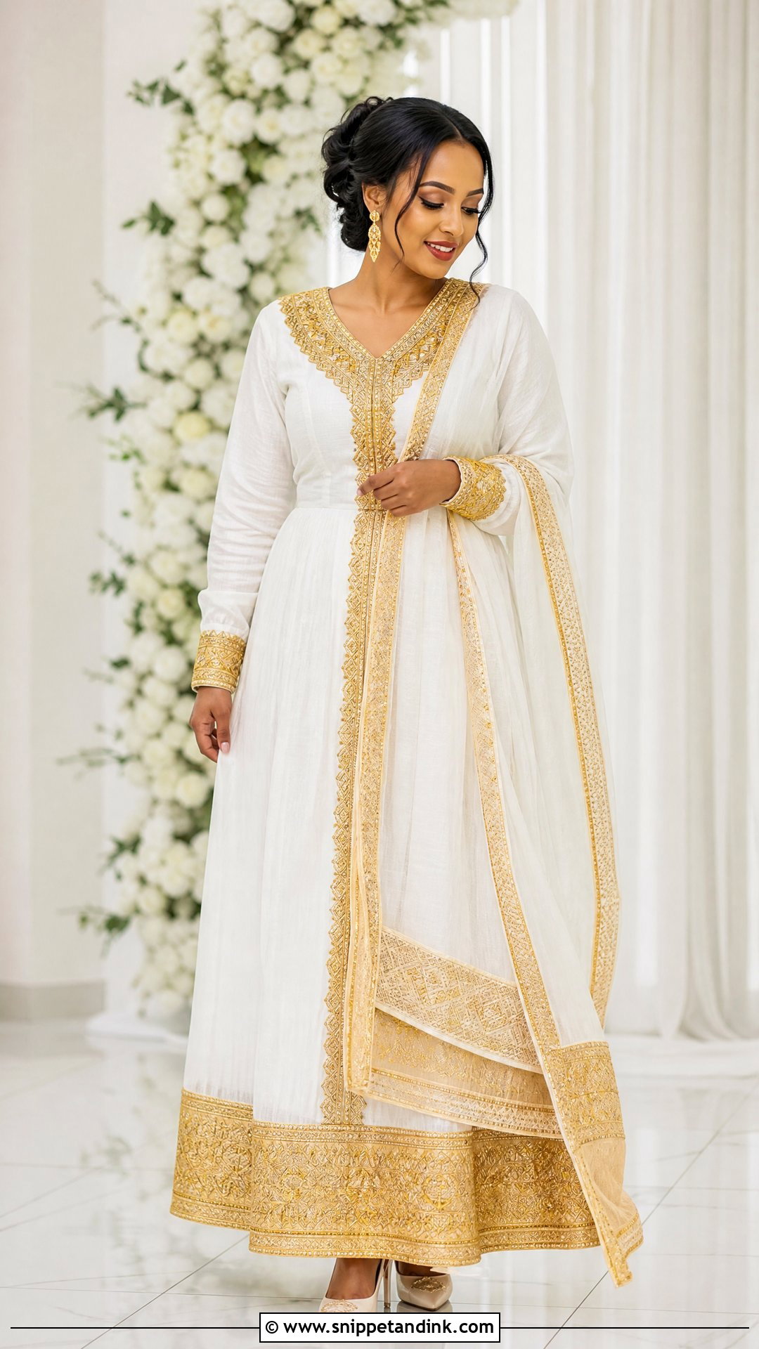 Ethiopian Long Sleeve Wedding Dress - Snippet and Ink - 25 Ethiopian Wedding Dress Ideas
