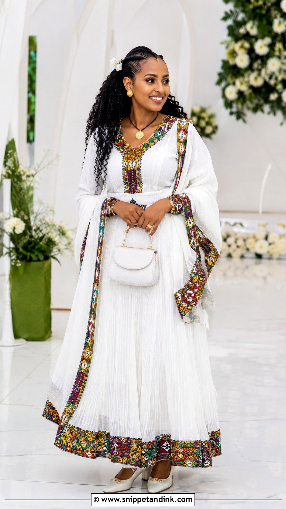 Ethiopian Traditional Marriage Habesha Kemis Outfit - Snippet and Ink - 20 Traditional Marriage Outfit Ideas