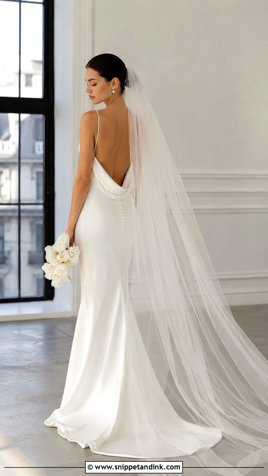 European Satin Slip Wedding Dress - Snippet and Ink - 25 European Wedding Dresses