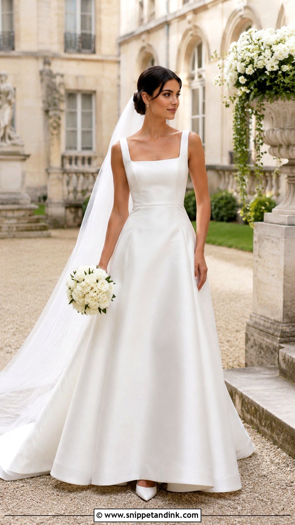 European Square Neck Wedding Dress - Snippet and Ink - 25 European Wedding Dresses