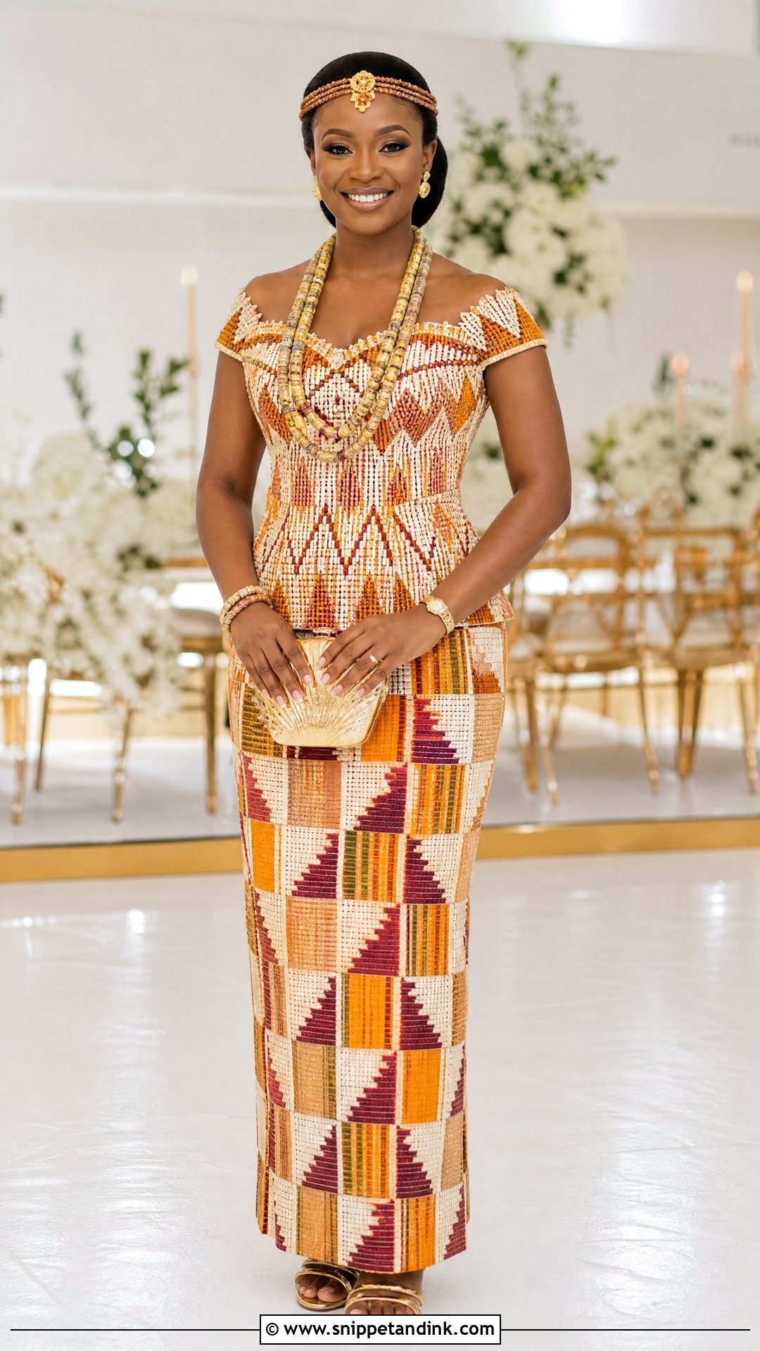 Ewe Kente Wedding Dress - Snippet and Ink - 20 Traditional Ghana Wedding Dress Ideas