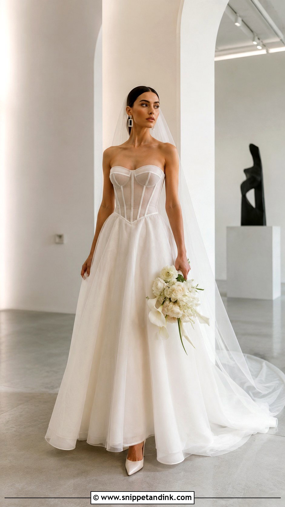 Exposed Boning Corseted Wedding Dress - Snippet and Ink - 20 Corseted Wedding Dress Ideas