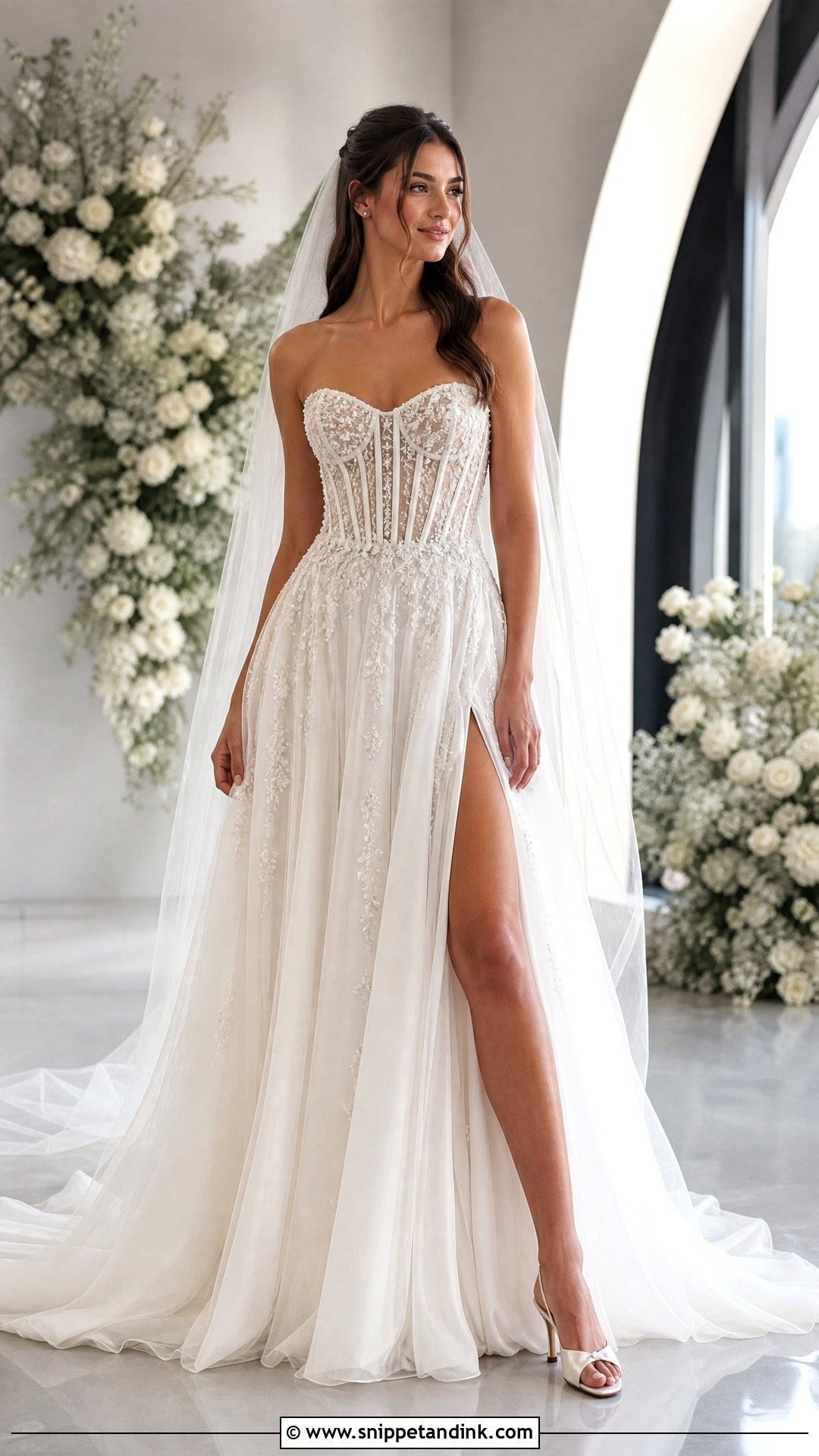 Exposed Corset Bridal Dress - Snippet and Ink - 20 Latest Bridal Dress Design Ideas