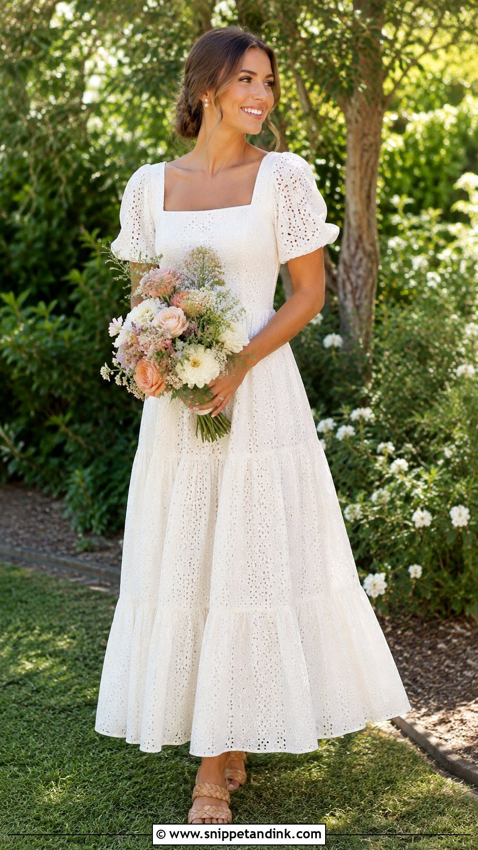 Eyelet Wedding Dress - Snippet and Ink - 25 Vintage Hippie Wedding Dress Ideas