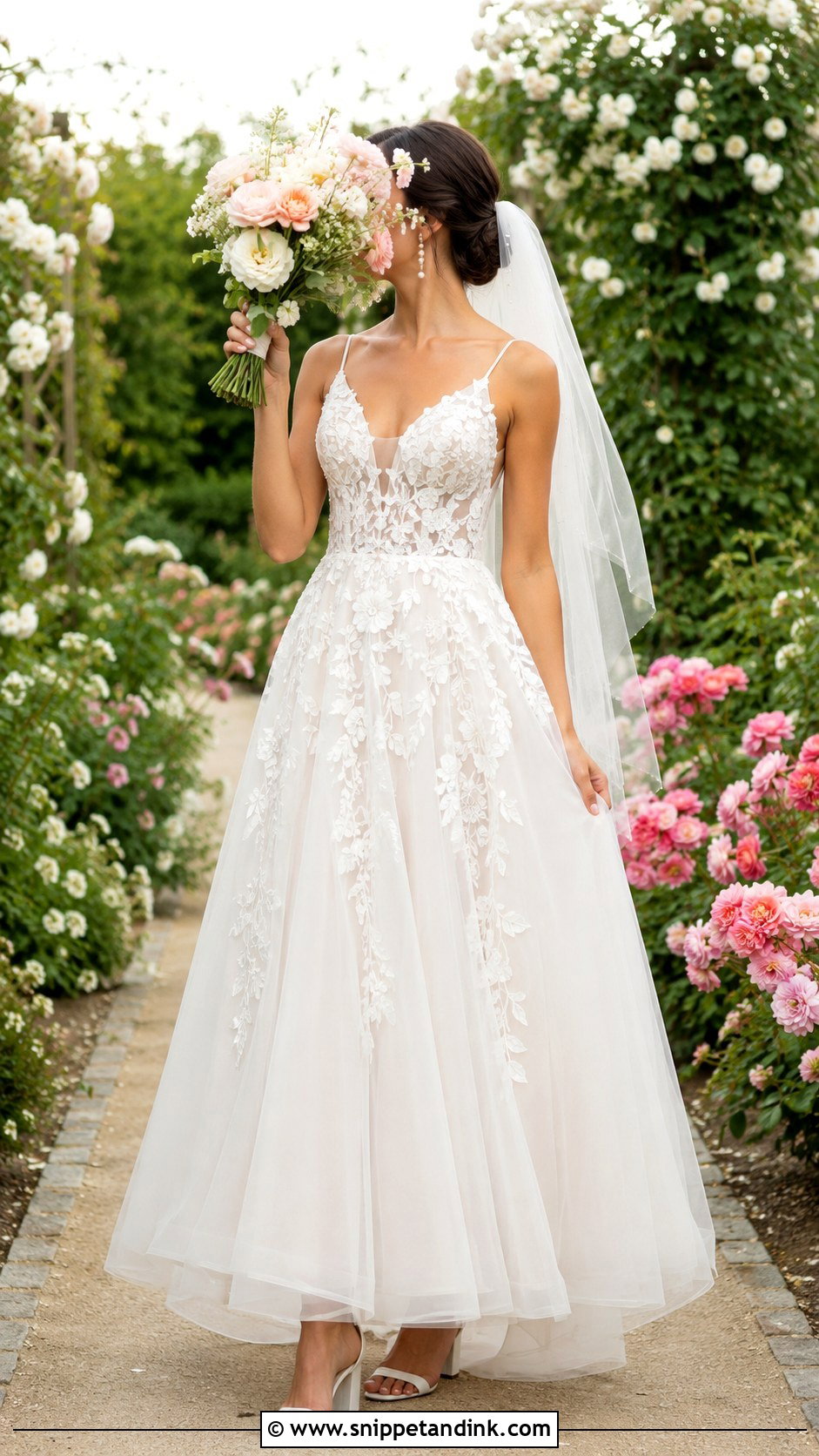 Faceless Bride Garden Portrait - Snippet and Ink - 20 Faceless Bride Aesthetic Ideas
