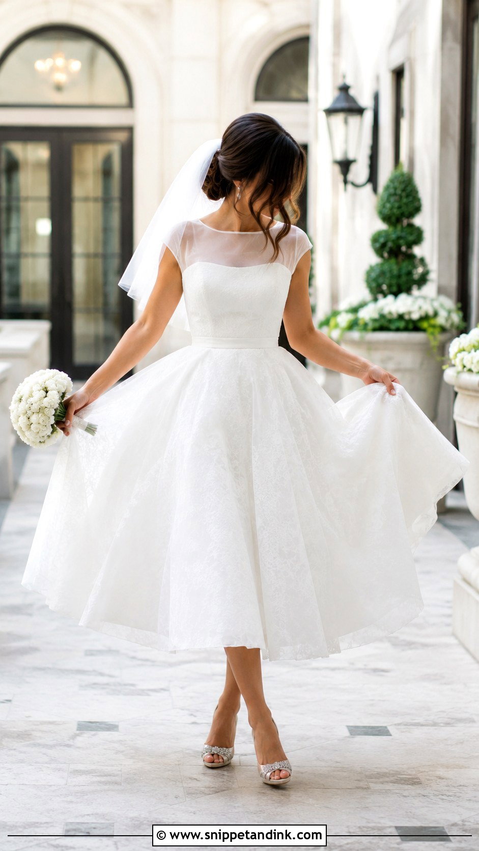 Faceless Bride Holding The Dress - Snippet and Ink - 20 Faceless Bride Aesthetic Ideas