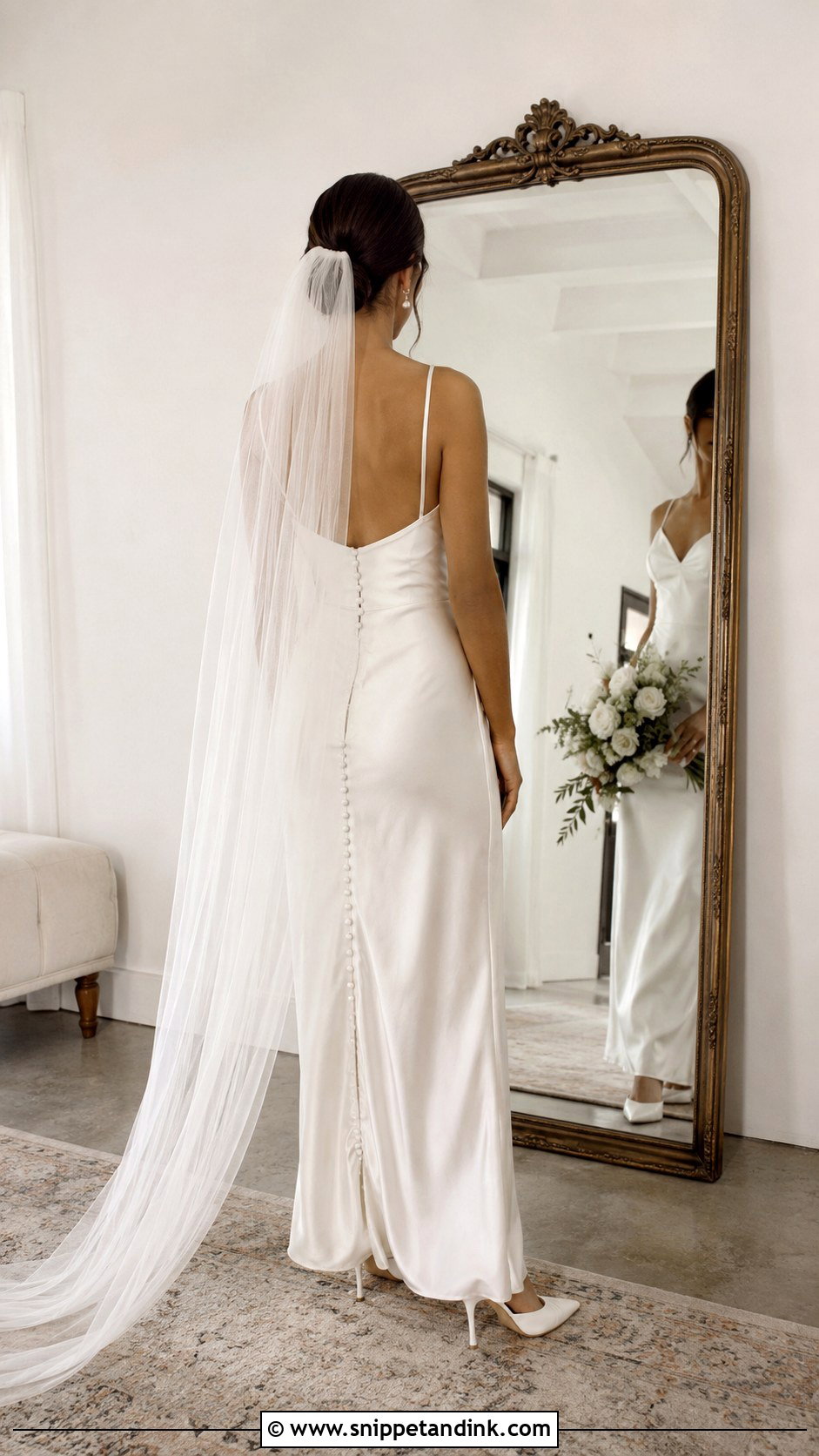 Faceless Bride Mirror Portrait - Snippet and Ink - 20 Faceless Bride Aesthetic Ideas