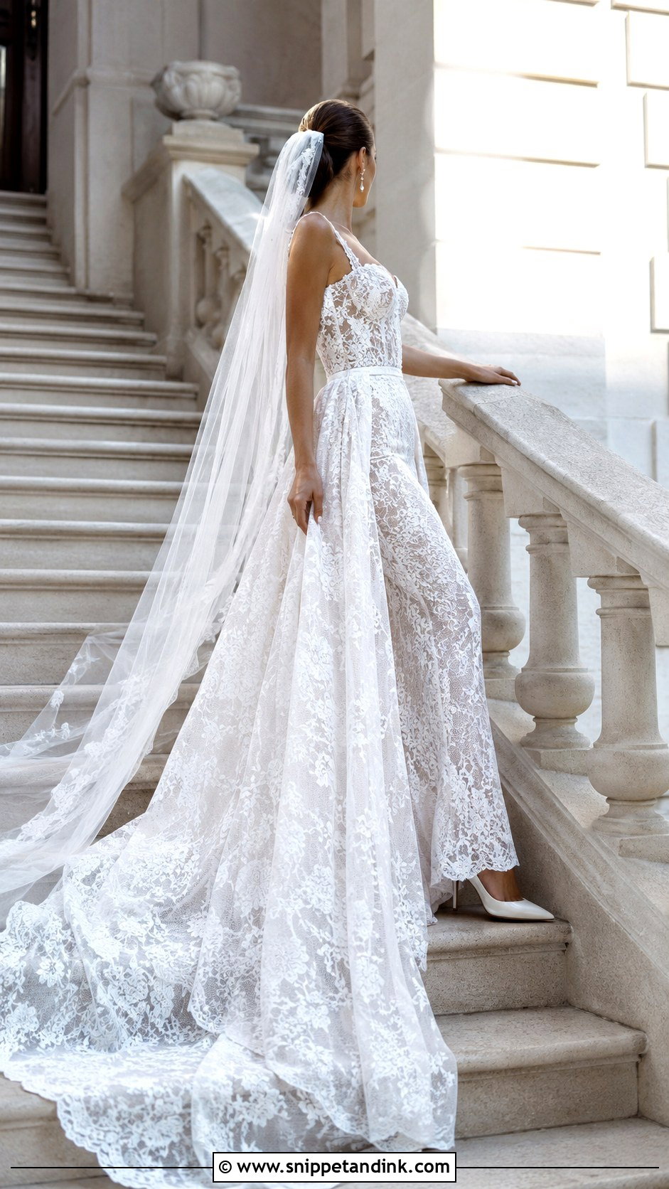 Faceless Bride On Staircase - Snippet and Ink - 20 Faceless Bride Aesthetic Ideas