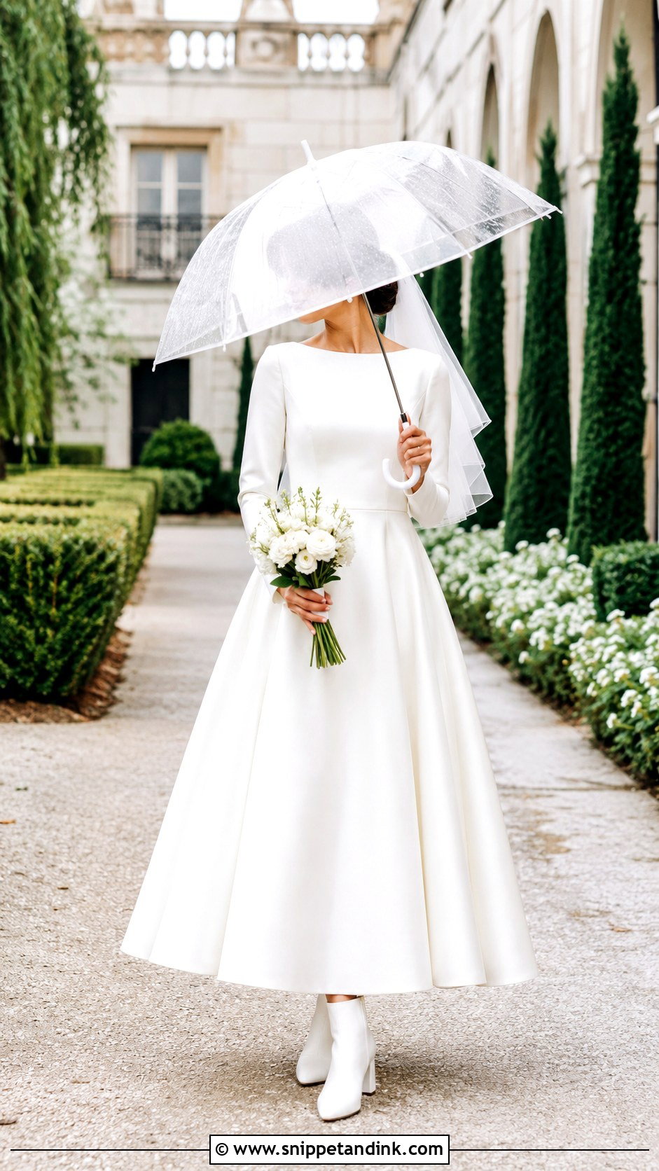 Faceless Bride Under Clear Umbrella - Snippet and Ink - 20 Faceless Bride Aesthetic Ideas