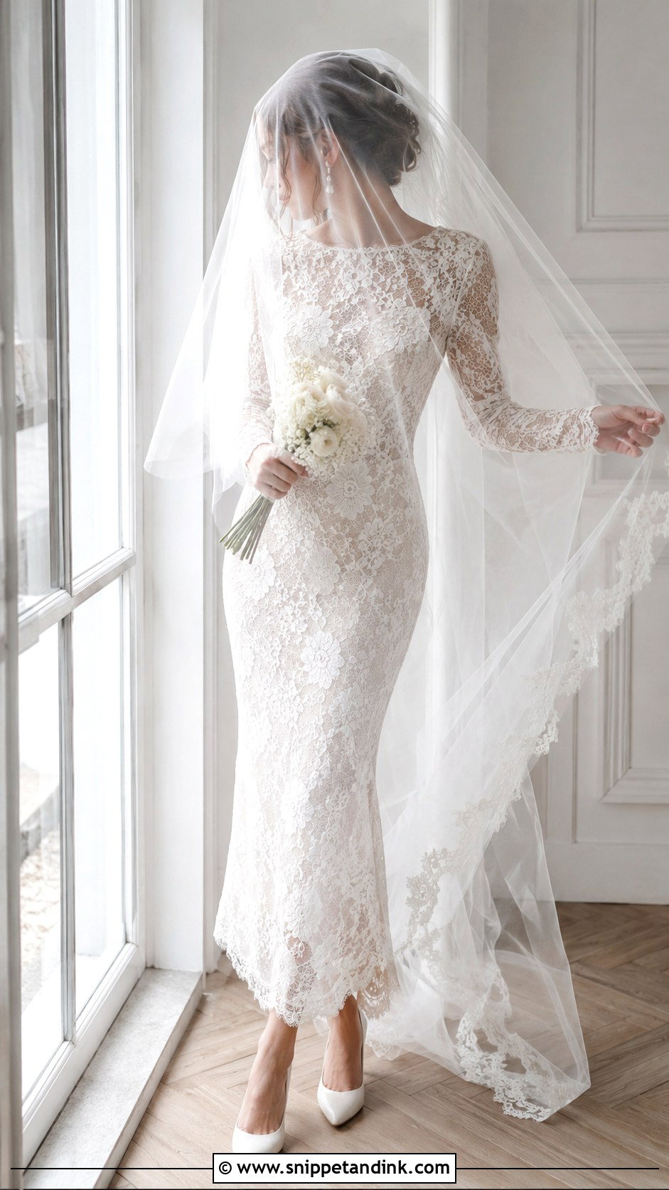 Faceless Bride Under Sheer Veil - Snippet and Ink - 20 Faceless Bride Aesthetic Ideas