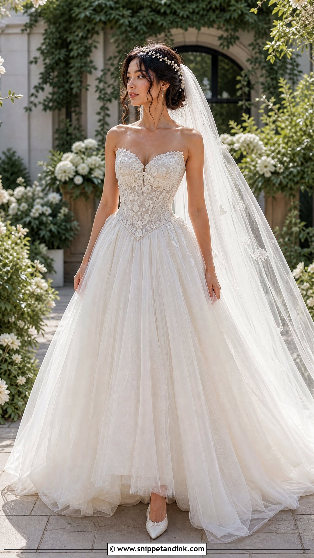 Fae Basque Waist Wedding Dress - Snippet and Ink - 25 Fae Wedding Dress Ideas