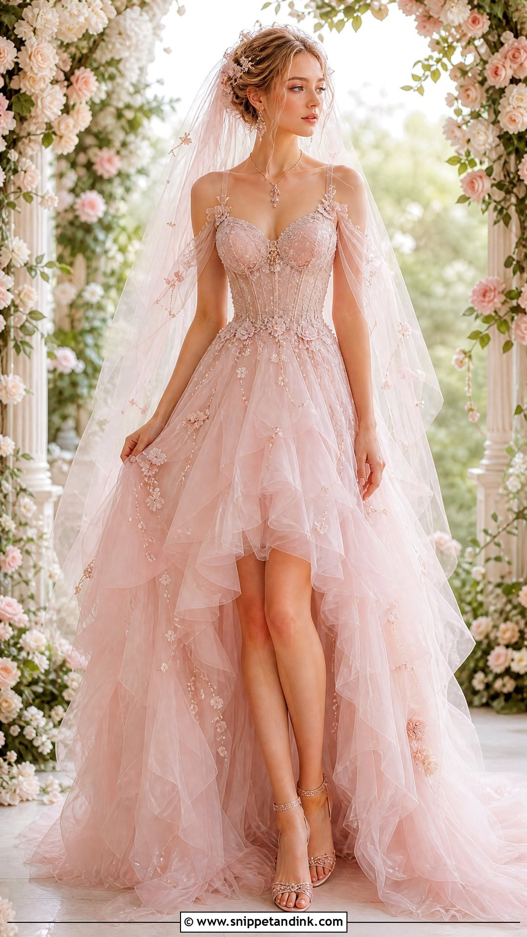 Fae Blush Wedding Dress - Snippet and Ink - 25 Fae Wedding Dress Ideas