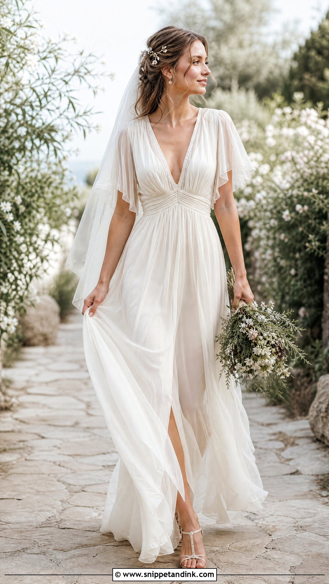 Fae Chiffon Wedding Dress - Snippet and Ink - 25 Fae Wedding Dress Ideas