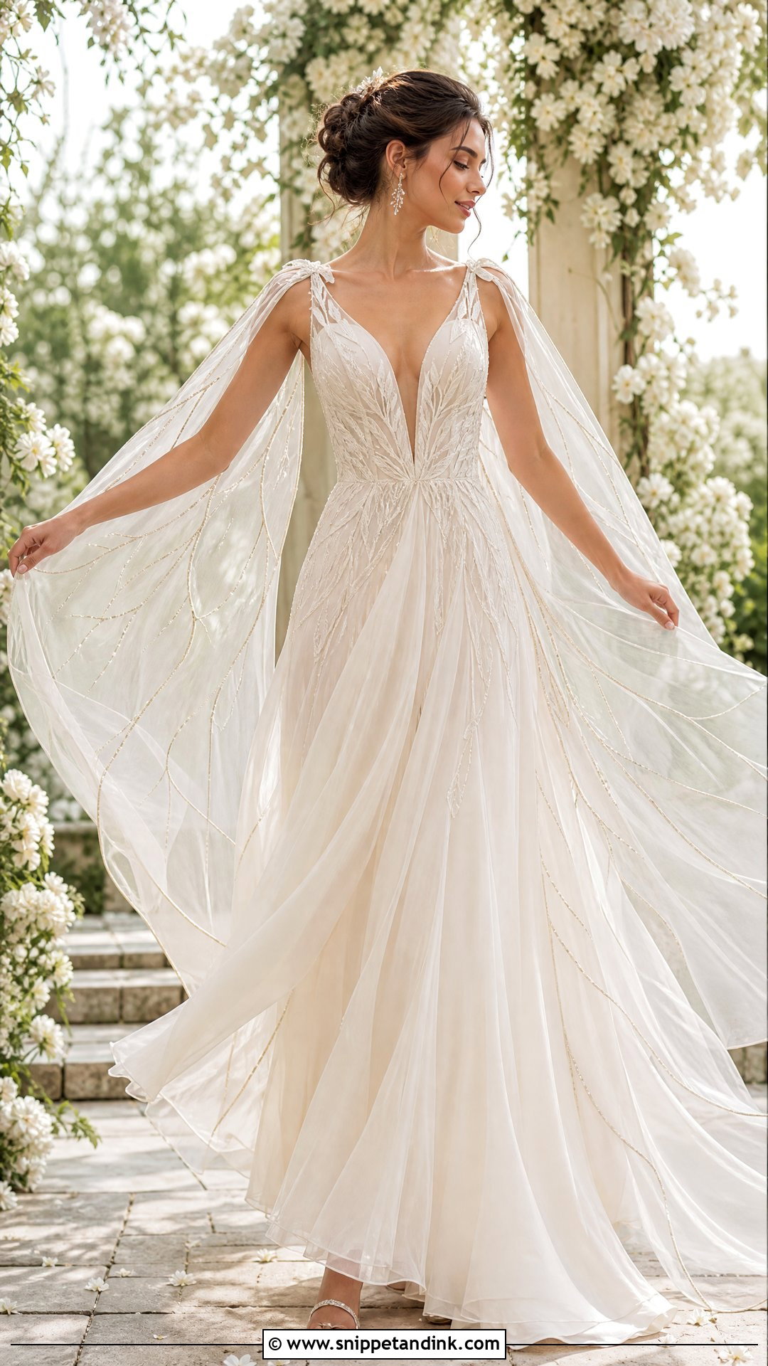 Fae Fairy Wing Wedding Dress - Snippet and Ink - 25 Fae Wedding Dress Ideas