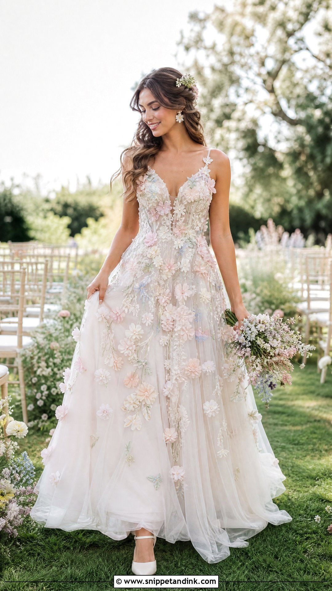 Fae Floral Wedding Dress - Snippet and Ink - 25 Fae Wedding Dress Ideas
