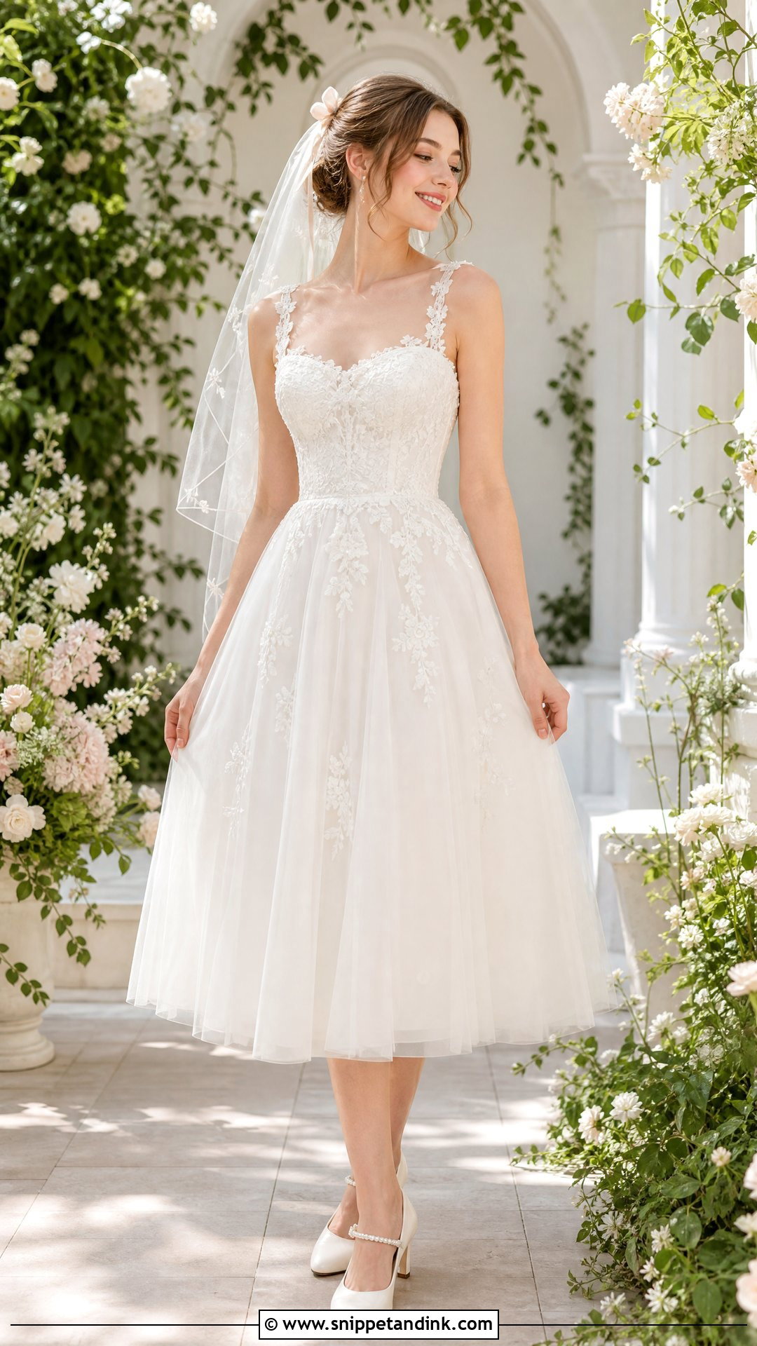 Fae Tea Length Wedding Dress - Snippet and Ink - 25 Fae Wedding Dress Ideas