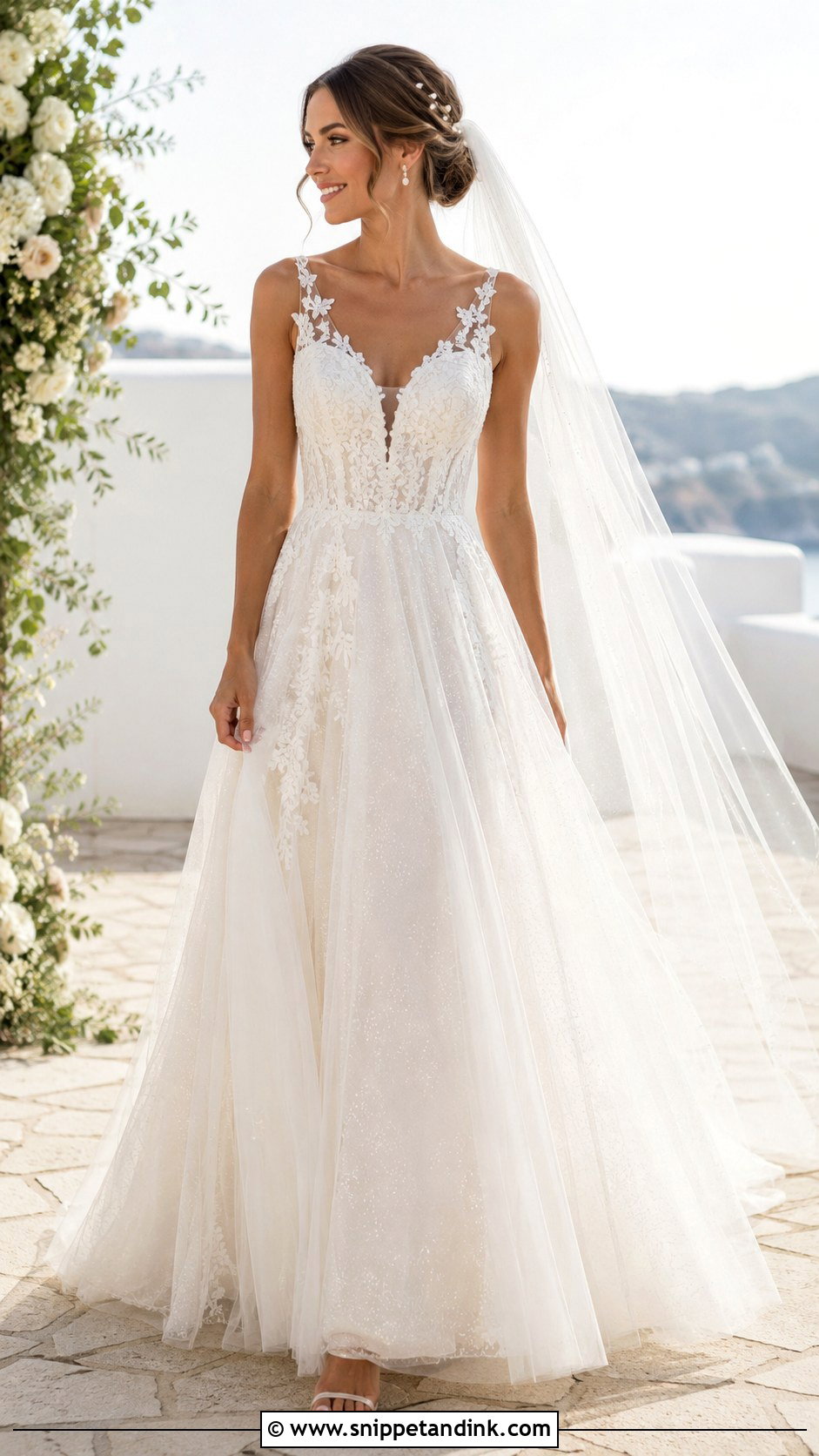 Fairy A Line Wedding Dress - Snippet and Ink - 30 Whimsical Wedding Dress Fairies Ideas