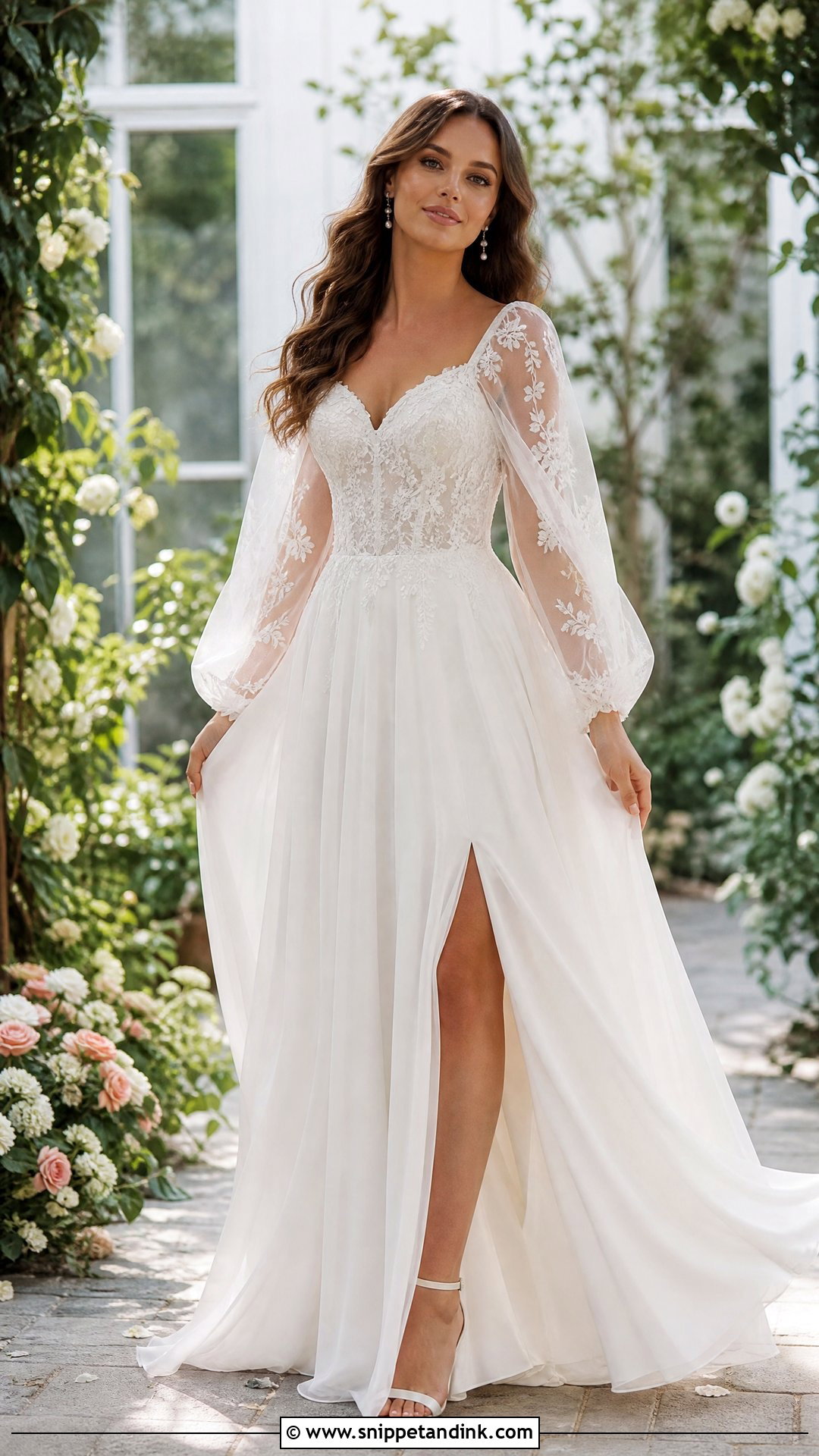 Fairy Core Bishop Sleeve Wedding Dress - Snippet and Ink - 25 Fairy Core Wedding Dress Ideas