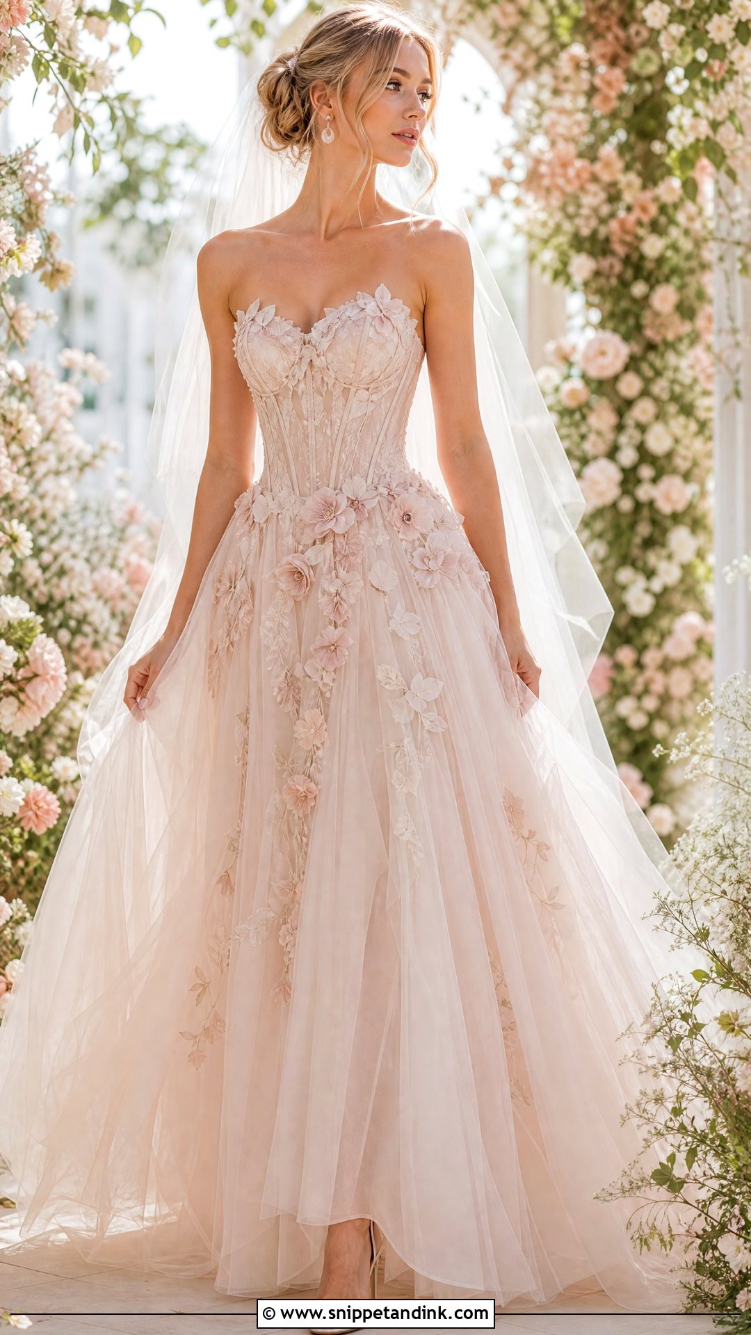 Fairy Core Blush Wedding Dress - Snippet and Ink - 25 Fairy Core Wedding Dress Ideas