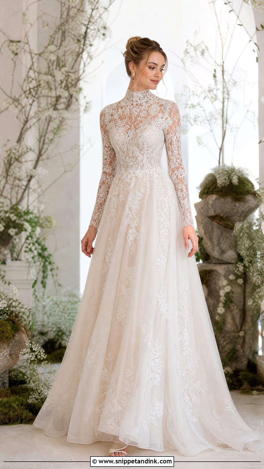 Fairy Core High Neck Wedding Dress - Snippet and Ink - 25 Fairy Core Wedding Dress Ideas