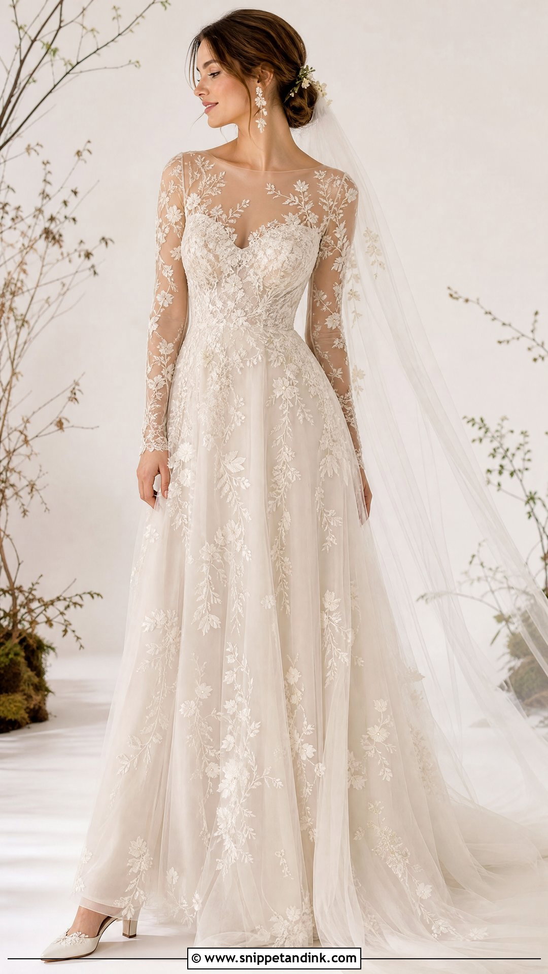 Fairy Core Long Sleeve Wedding Dress - Snippet and Ink - 25 Fairy Core Wedding Dress Ideas