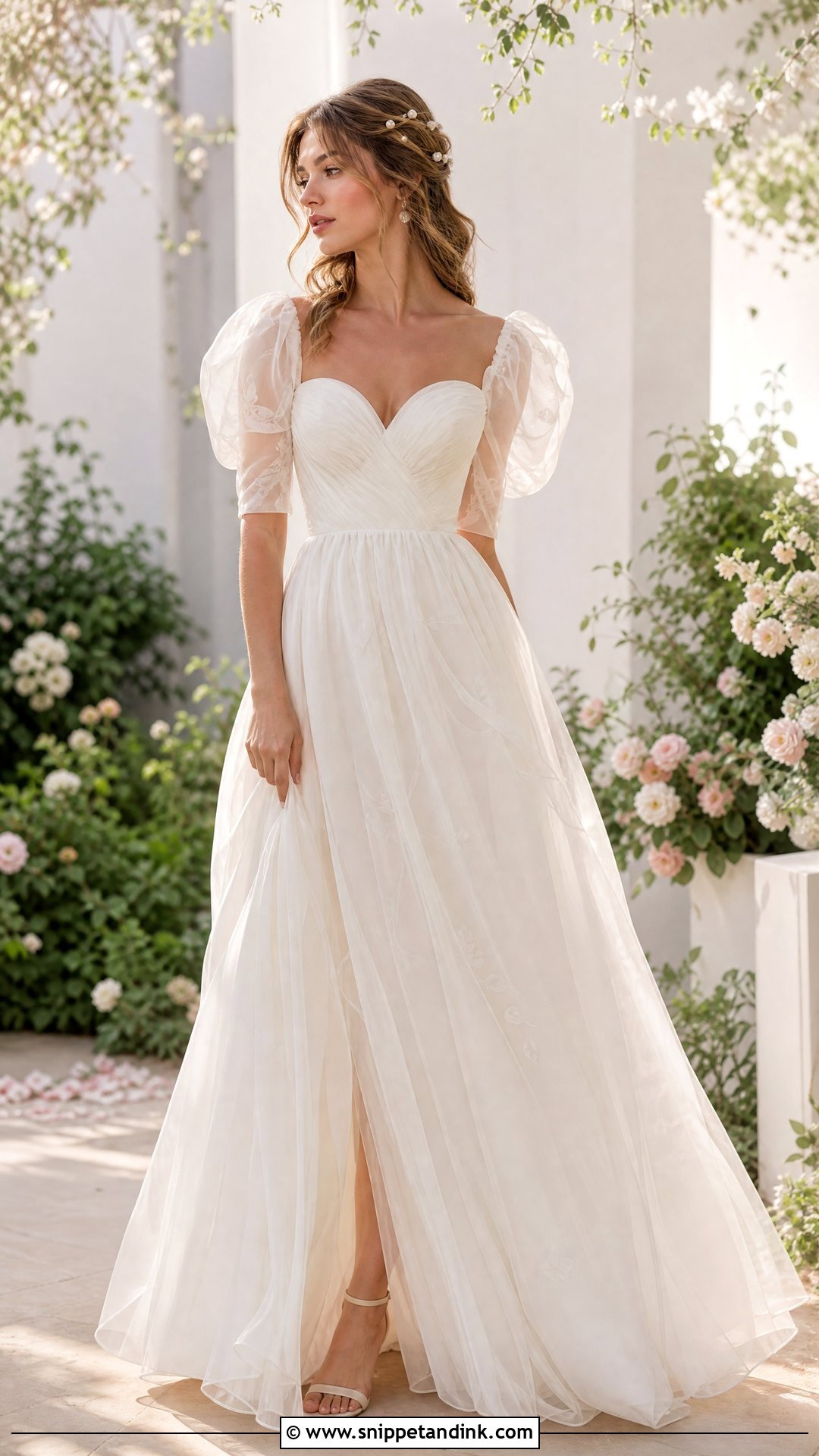 Fairy Core Puff Sleeve Wedding Dress - Snippet and Ink - 25 Fairy Core Wedding Dress Ideas