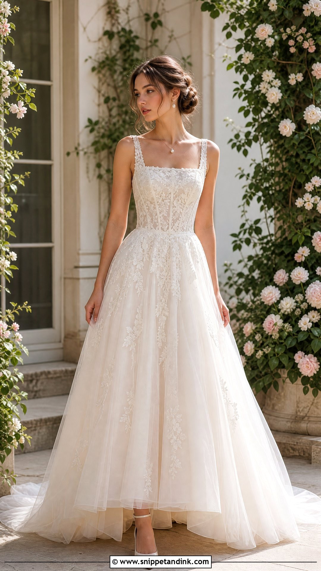 Fairy Core Square Neck Wedding Dress - Snippet and Ink - 25 Fairy Core Wedding Dress Ideas