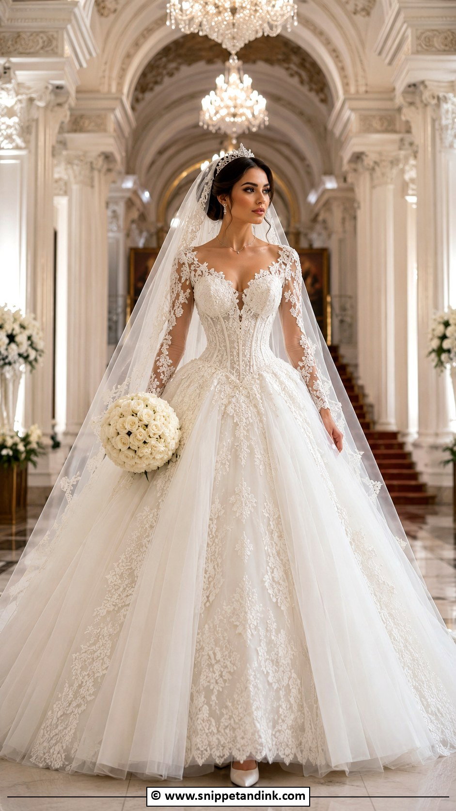 Fairy Princess Basque Waist Wedding Dress - Snippet and Ink - 25 Fairy Princess Wedding Dress Ideas