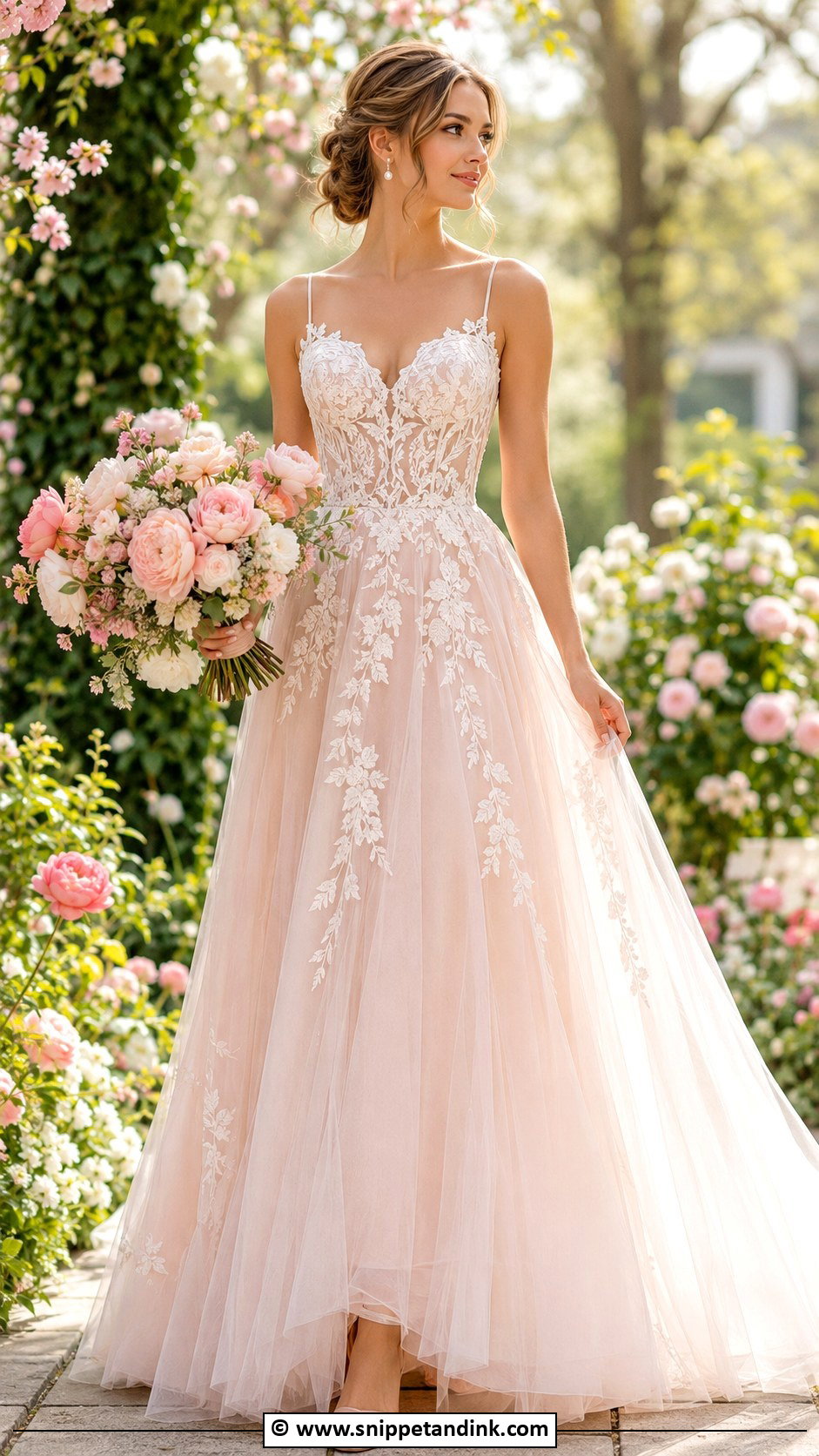 Fairy Princess Blush Wedding Dress - Snippet and Ink - 25 Fairy Princess Wedding Dress Ideas