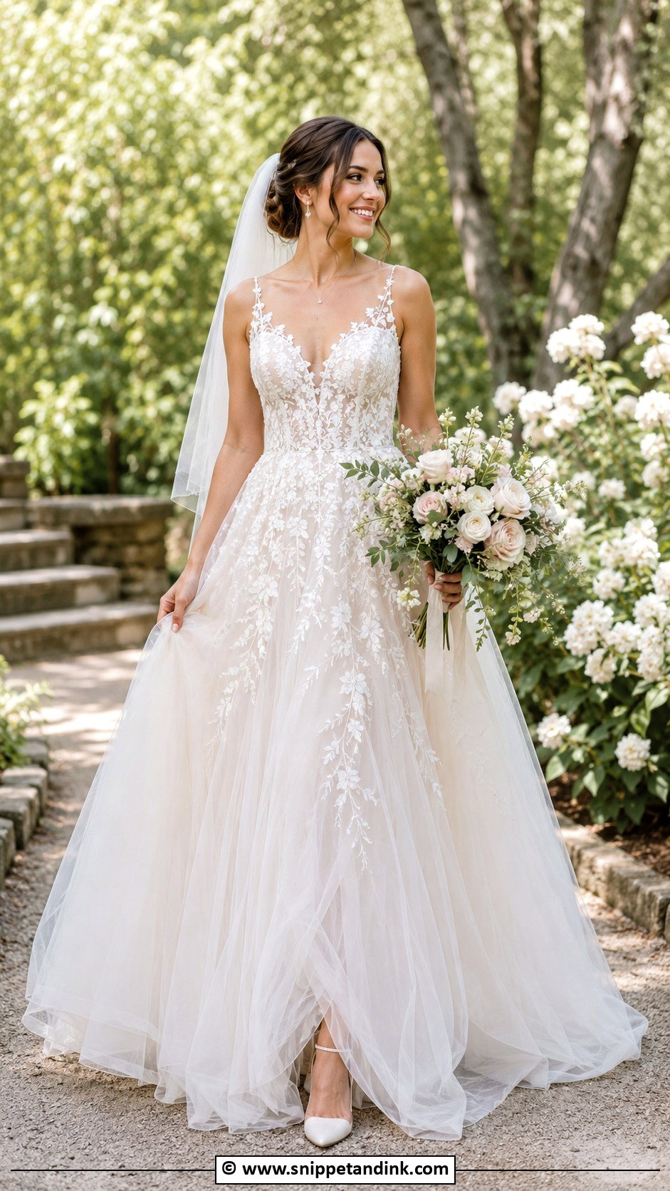 Fairy Princess Embroidered Wedding Dress - Snippet and Ink - 25 Fairy Princess Wedding Dress Ideas