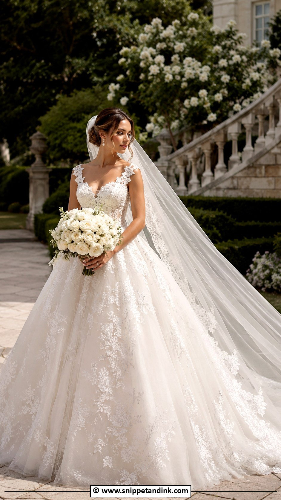 Fairy Princess Lace Ball Gown Wedding Dress - Snippet and Ink - 25 Fairy Princess Wedding Dress Ideas