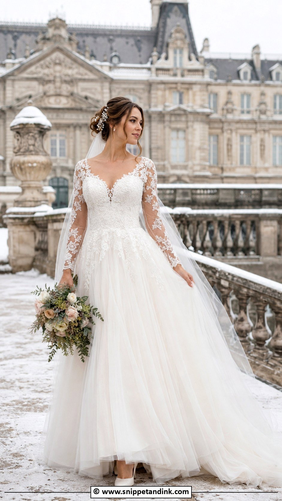 Fairy Princess Long Sleeve Lace Wedding Dress - Snippet and Ink - 25 Fairy Princess Wedding Dress Ideas