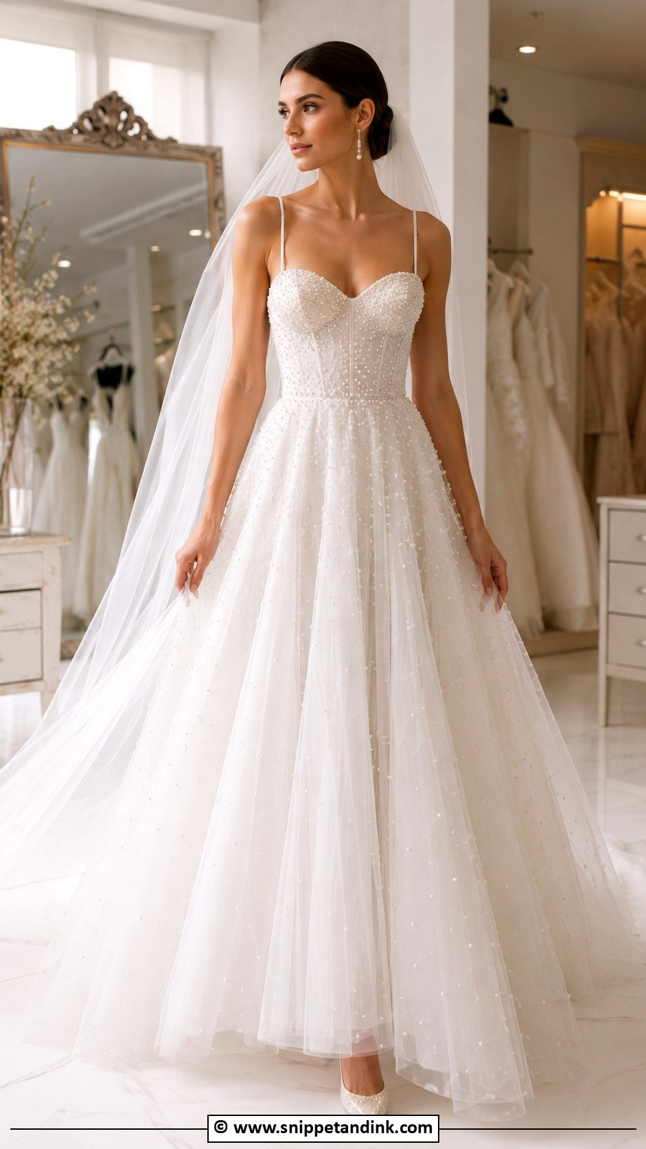 Fairy Princess Pearl Wedding Dress - Snippet and Ink - 25 Fairy Princess Wedding Dress Ideas