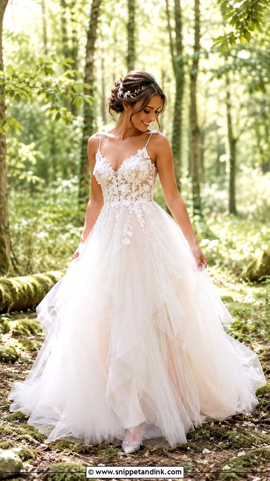 Fairy Tulle Wedding Dress - Snippet and Ink - 25 Enchanted Forest Wedding Dress Ideas