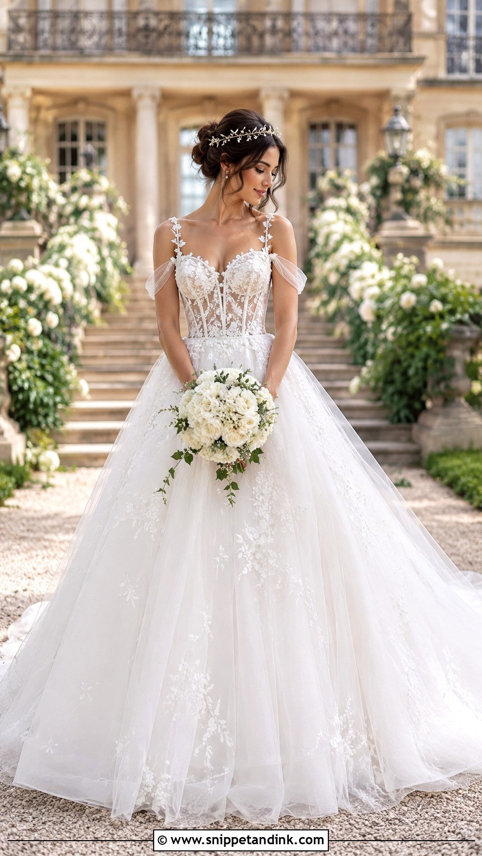 Fairy Wedding Dress With Ball Gown Skirt - Snippet and Ink - 30 Fairy Inspired Wedding Dress Ideas