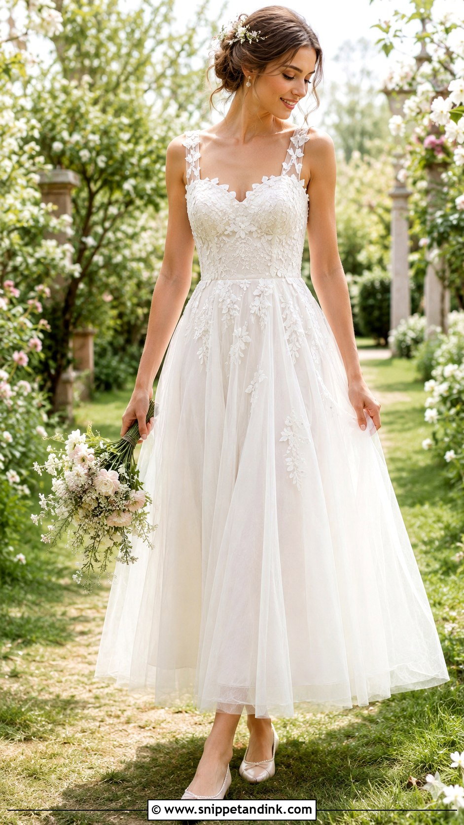 Fairy Wedding Dress With Ballet Flats - Snippet and Ink - 30 Fairy Inspired Wedding Dress Ideas