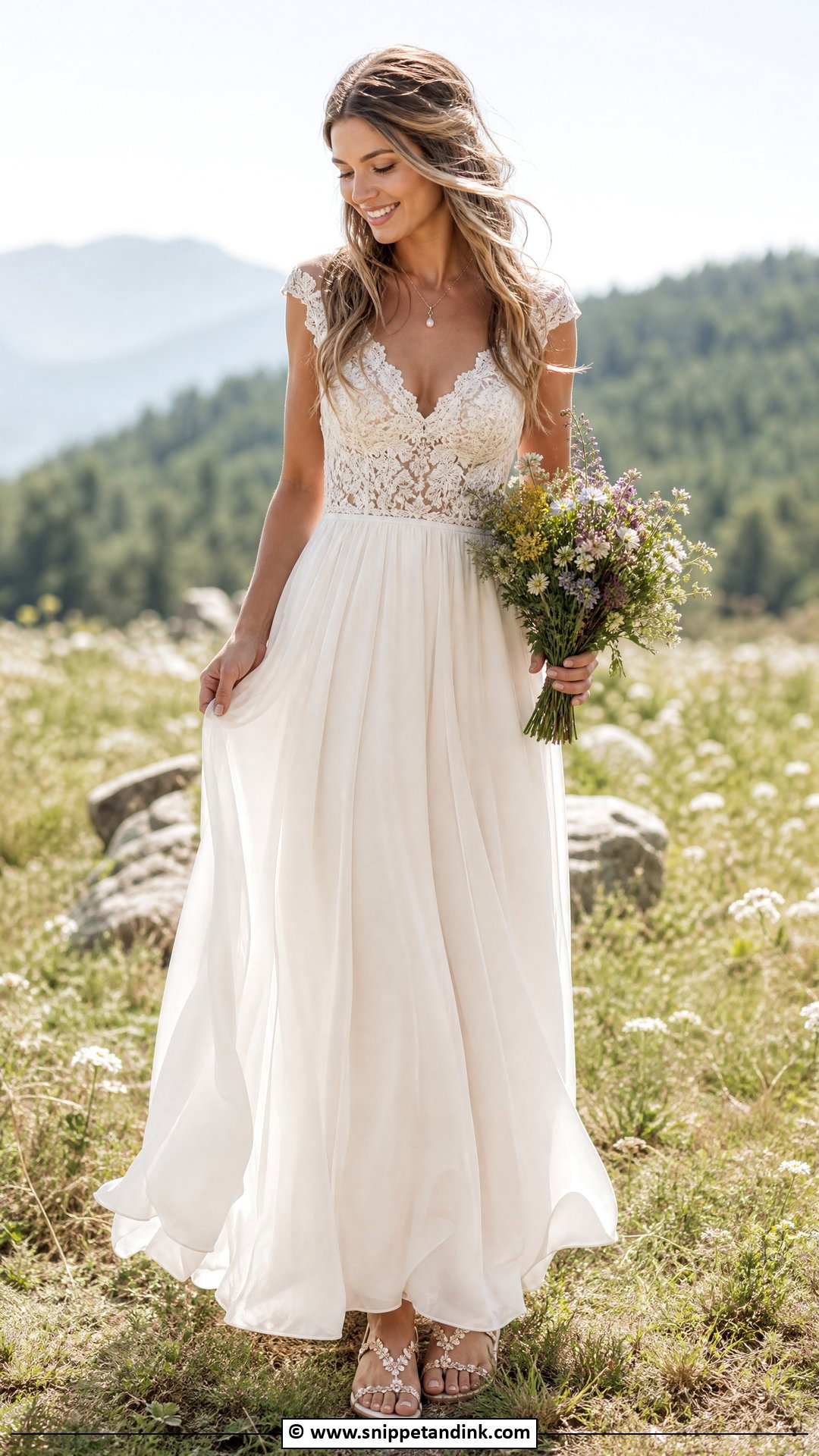 Fairy Wedding Dress With Barefoot Sandals - Snippet and Ink - 35 Fairy Wedding Dress Ideas