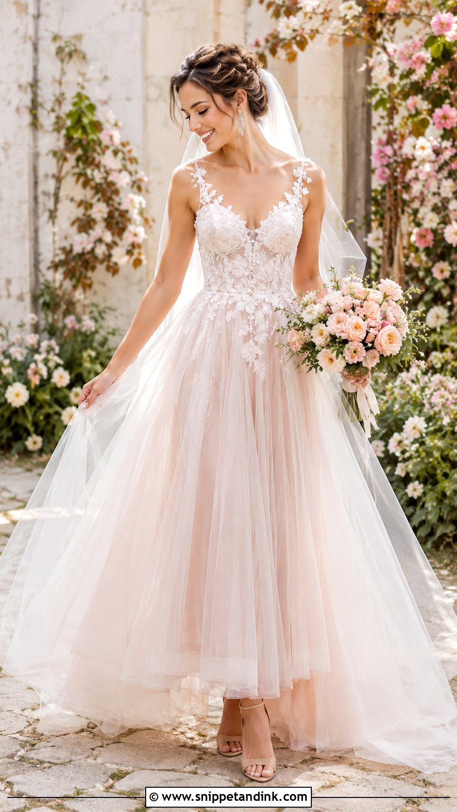Fairy Wedding Dress With Blush Tulle - Snippet and Ink - 25 Fairy Wedding Dress Fantasy Ideas